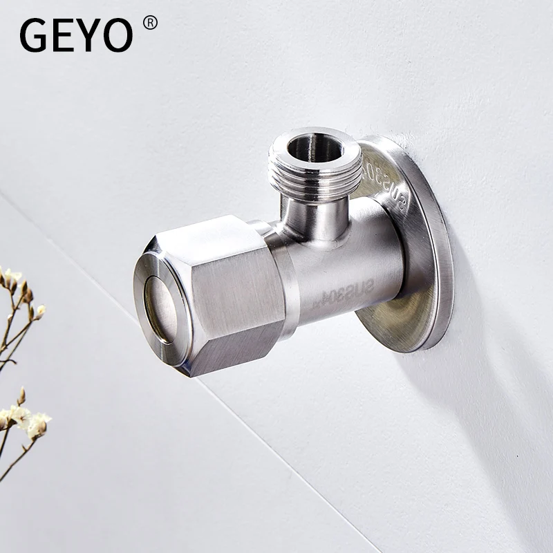

GEYO Outlet SUS 304 Stainless Steel Angle Valve Drawing Kitchen Bathroom Accessories Water Heater Angle Valves