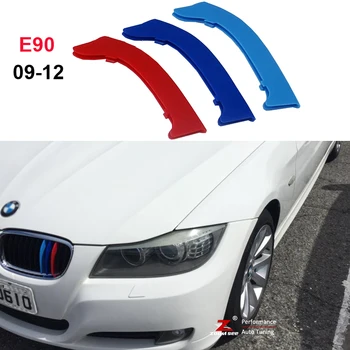 

Front Grille Trim M Performance Stripes Motorport Strips Grill Cover Stickers for 2009-2012 BMW 3 Series E90 E91 Accessories