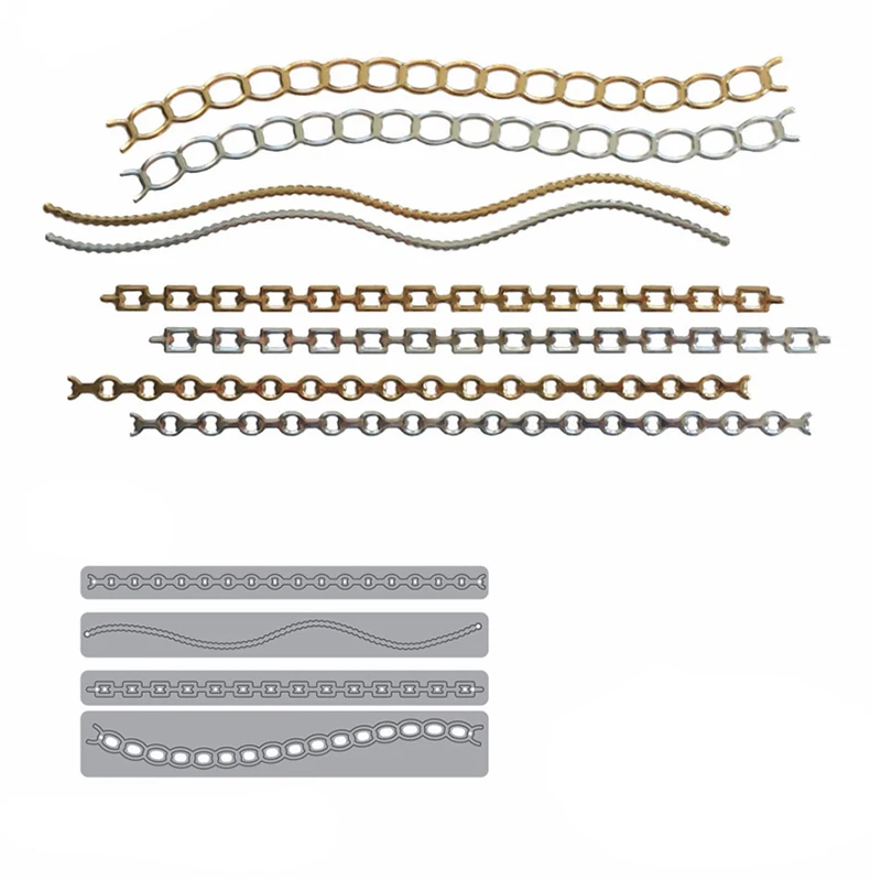 Кружевной Край цепи набор форма металлические режущие штампы трафарет для скрапбукинга альбом декоративное тиснение DIY рукоделие шаблоны модель