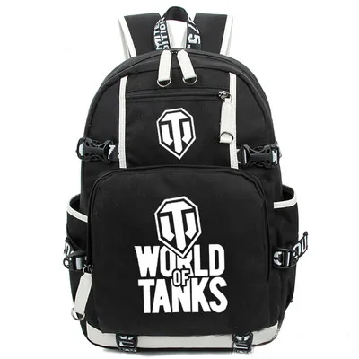 

Hot Game World of Tanks Backpack Canvas Bag Luminous Schoolbag Travel Bags