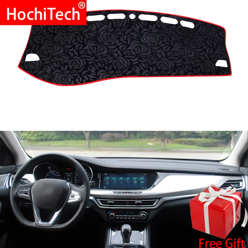 

Rose Pattern Non-slip Dashmat Dash Mat Dashboard Cover Pad Cover Carpet Car Sticker for changan EADO 2018 Car Styling
