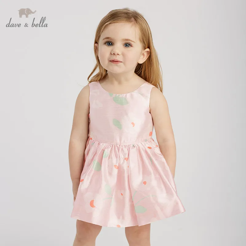 DB10138 dave bella summer baby girl's princess cute bow dress children ...