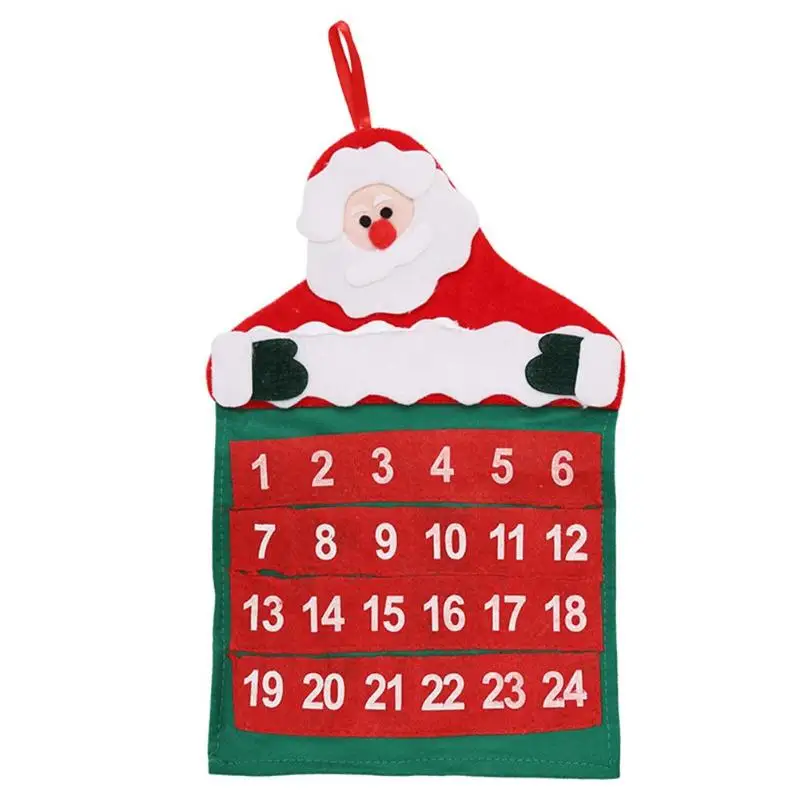 Нетканый Рождественский календарь Санта-Клауса креативный Рождественский подарок Kalendar домашние Декорации для вечеринки рождественские украшения