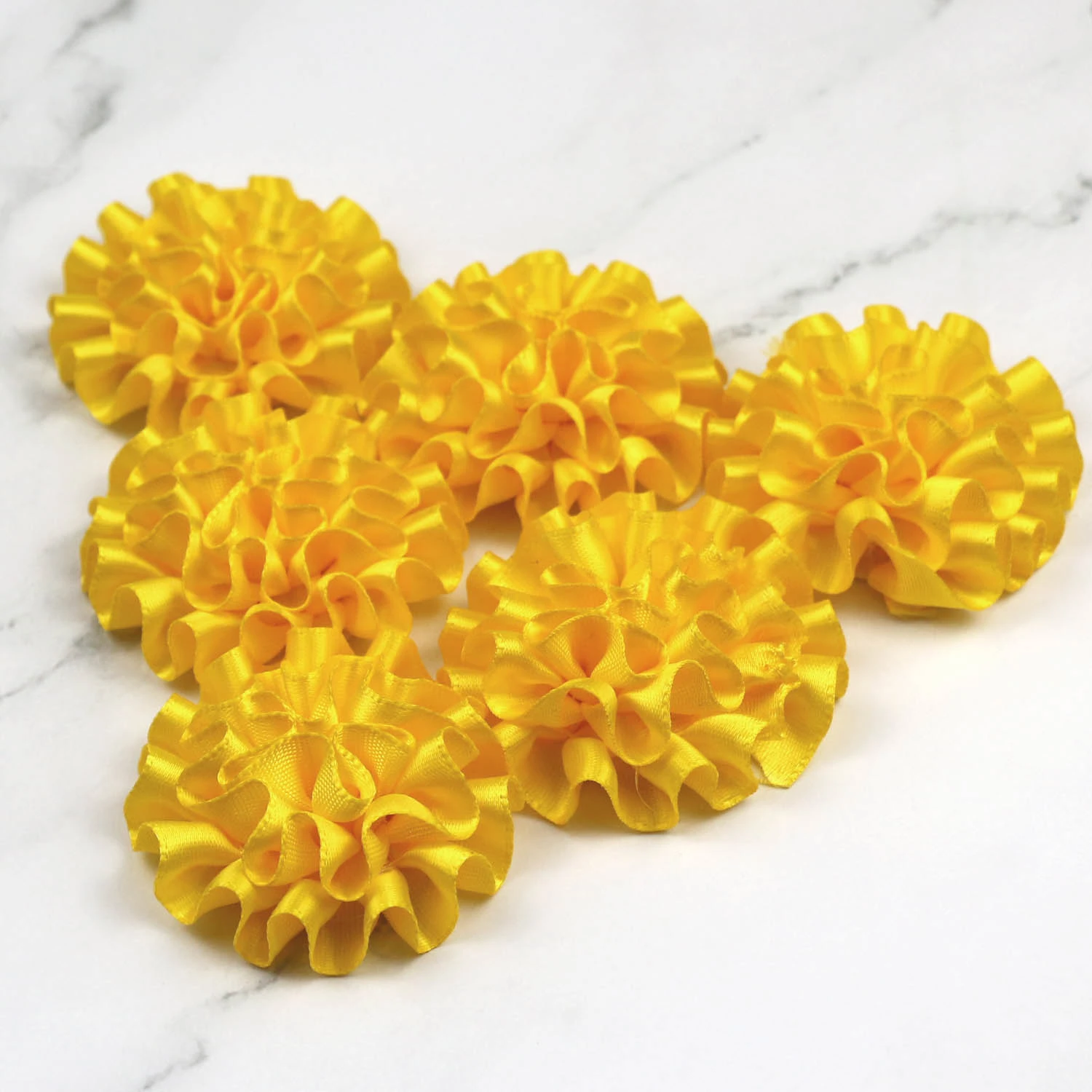 10-100Pcs 2/" Fake Rose Flower Satin Ribbon Sewing Appliques Clothing Accessories
