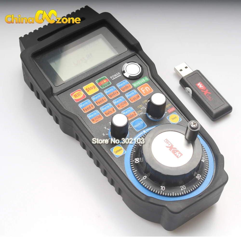 40 Meters Wireless Mach3 MPG Pendant mpg lathe Handwheel for CNC Mac.3, 4 axis Price WHB04B-4 WHB04B-6