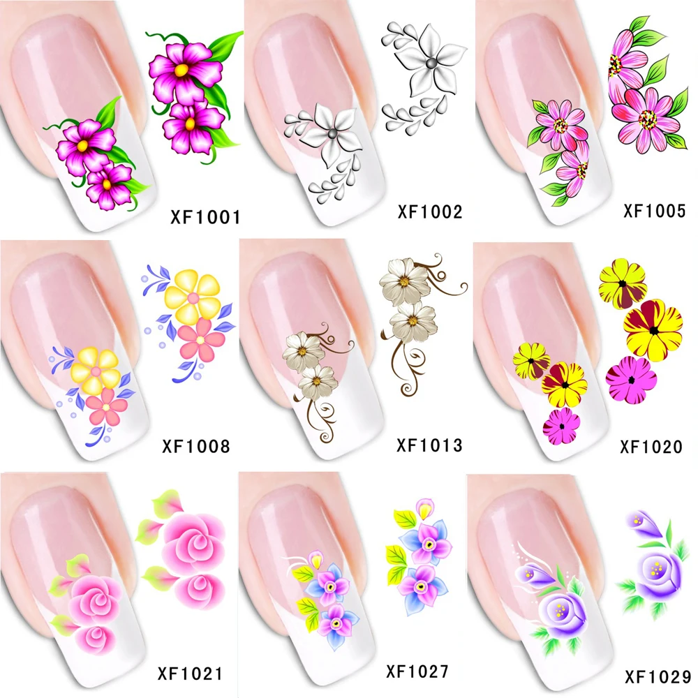 

30 Styles! Floral Pattern! Nails Art Manicure Water Transfer Decals Decorations Design Nail Stickers For Nails Tips Beauty