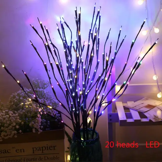 20 LEDs RGB Vase decoration stick lights Xmas New Year Garden Curtain Wedding Party Holiday