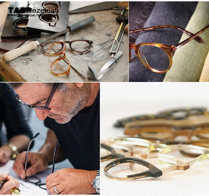 Новые очки, оправа для женщин и мужчин, модные маленькие квадратные ретро очки ручной работы, дизайнерские Брендовые очки для колледжа, Италия, импортные пластины черного цвета