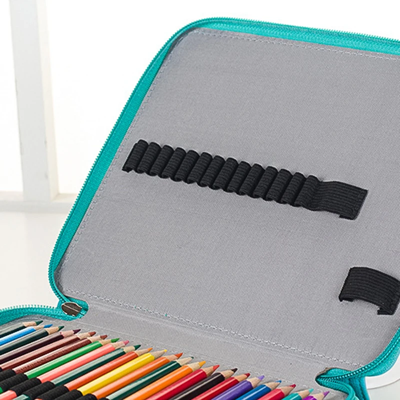 124 держатели большой Ёмкость Карандаш Чехол для арт акварельные ручки Цветной из искусственной кожи сумка для карандашей коробка школьные канцелярские принадлежности
