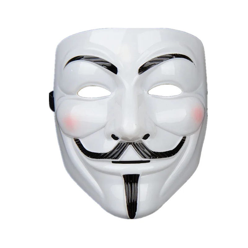 Plastic white party masks for Guy Fawkes V for Vendetta horror mask for ...