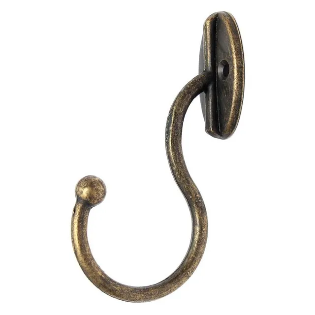 Retro Bronze Single clothes Hook vintage Zinc Alloy Decorative Wall