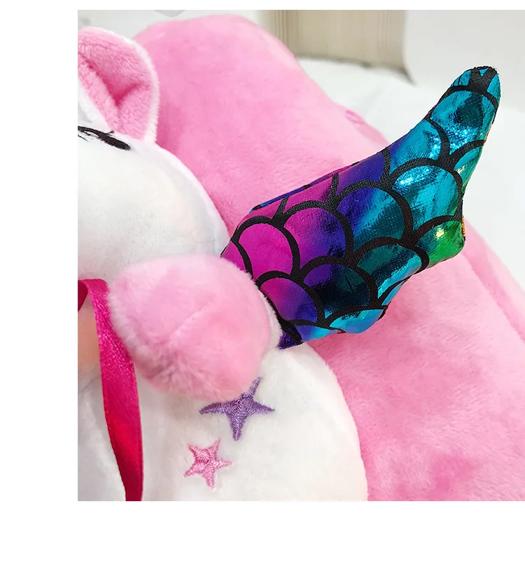 Новый милый 3D Единорог девочек Плюшевый Рюкзак-игрушка мини школьные сумки подарки для детей детский сад для маленьких девочек