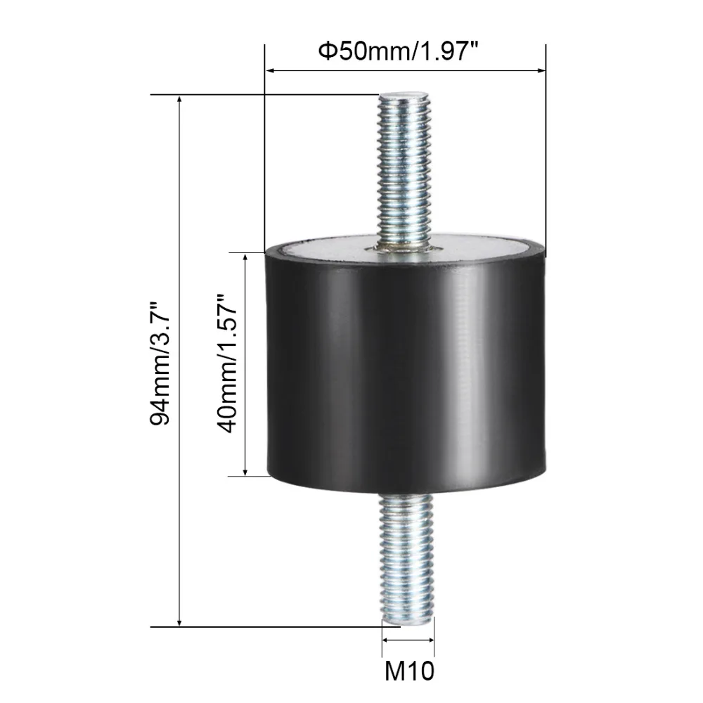 Uxcell 1 шт. резиновые крепления вибрационные изоляторы цилиндрический амортизатор с шпильками для кондиционирования воздуха велосипедный дюбель 17 размеров