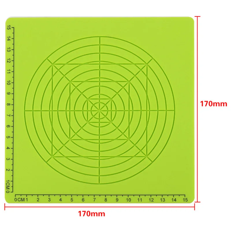 3D печать Ручка силиконовые дизайнерский коврик шаблон для рисования Инструменты с наперстки 170x170x3 мм силиконовый коврик геометрический Рисунок