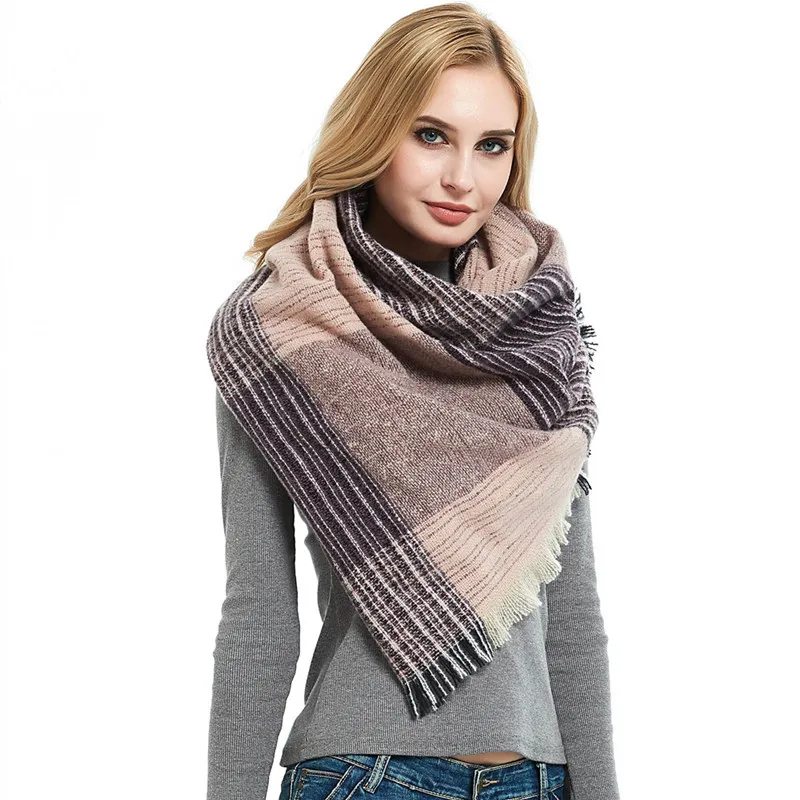 Популярный зимний шарф женский кашемировый шарф женский теплый плед пашмины треугольный шарф длинный шарф шарфы и шали