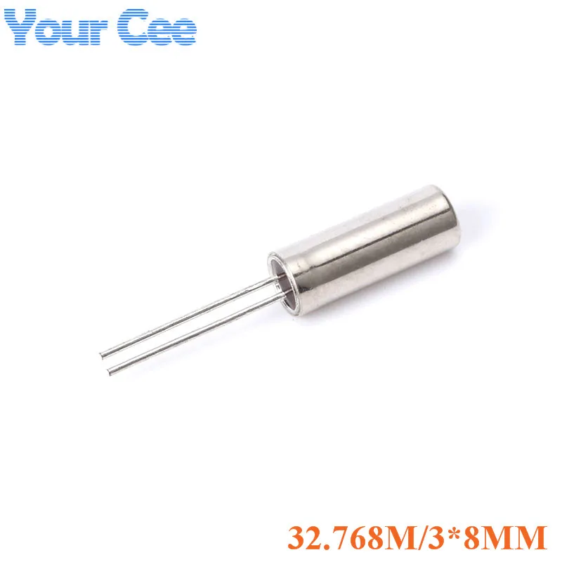 10pcs 32.768 kHz 32768HZ Frequency Oscillator Crystal Cylender 3X8mm Load Capacitance 12pf Tolerance 20ppm crystal oscillator,quartz resonator