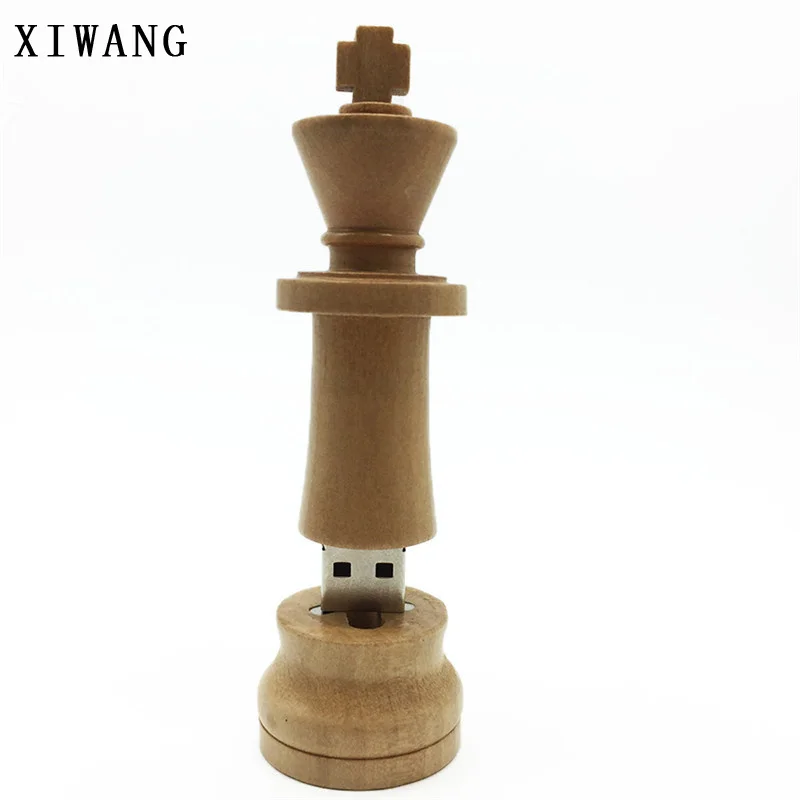 

creative usb flash drive 128GB usb 2.0 pen drive 64gb 32gb usb stick 4gb 8GB 16GB pendrive key Wooden International chess gift