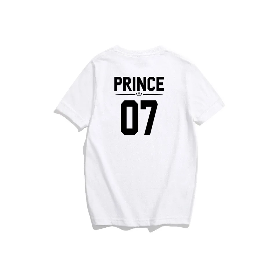 Family Look Short sleeved T-shirt Father Son Mother and Daughter Clothes 01 King Queen Prince Princess Family Matching Outfits