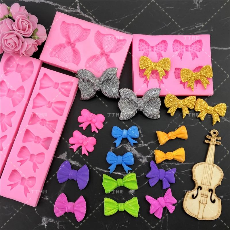 

Various Sizes Bow Silicone Mold Fondant Mould Cake Decorating Tools Chocolate Gumpaste Molds, Sugarcraft, Kitchen Accessories