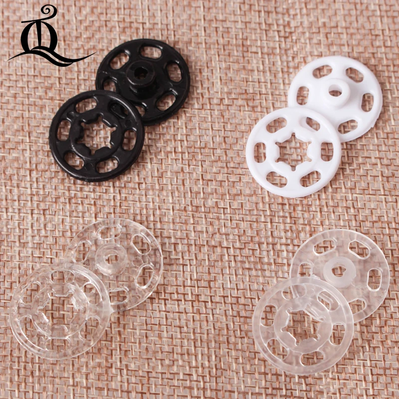 

50ps Transparent black Invisible Button 7mm 10mm 15mm 18mm 21mm Fasteners button DIY Clothing Sewing Accessories Coat Button Q25