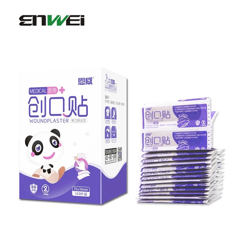 100pcs Band aid Wound Plasters Bacteriostatic Stickers Medical Adhesive Bandage Wound Nursing Home Travel First Aid