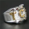 2017 Cool Big Golden TCB Ring 316L Stainless Steel Mens Fashion Motor Biker Ring 4