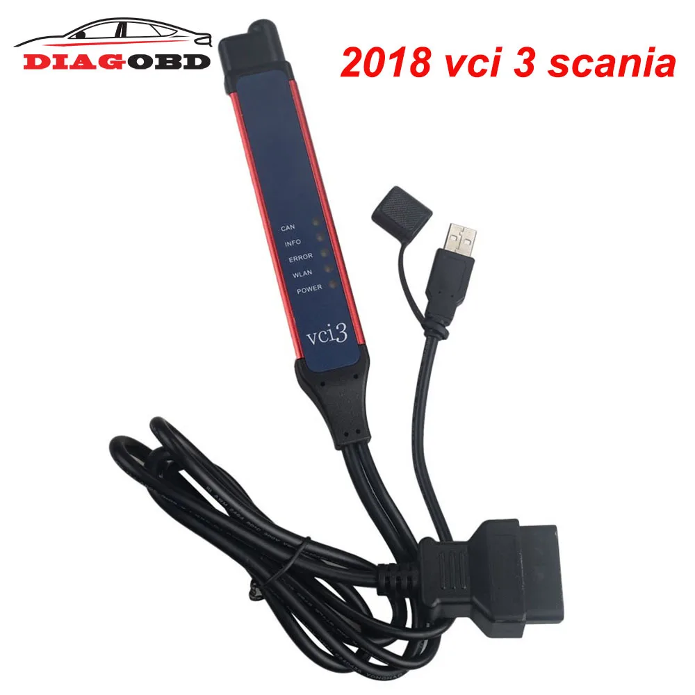 

For scania V2.31 VCI-3 OBD2 Connector Heavy duty truck diagnostic scanner tool VCI3 Wifi with SDP3 2.31