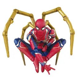 14 см роскошные Мстители бесконечной войны Железный Человек-паук ПВХ игрушка фигурку супергероя Человек-паук Коллекционные Фигурки Модель