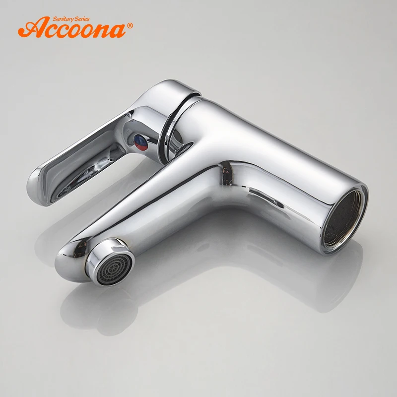 Billige Accoona Becken Wasserhahn Heißes Und Kaltes Wasser Waschbecken Armaturen Mixer Single Griff Einzigen Loch Moderne Stil Wichtigsten Körper Kupfer A9668