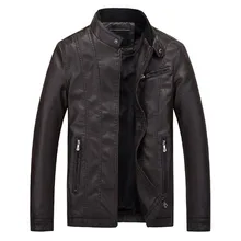Новая мужская модная повседневная мужская кожаная куртка мотоциклетная куртка брендовый дизайн