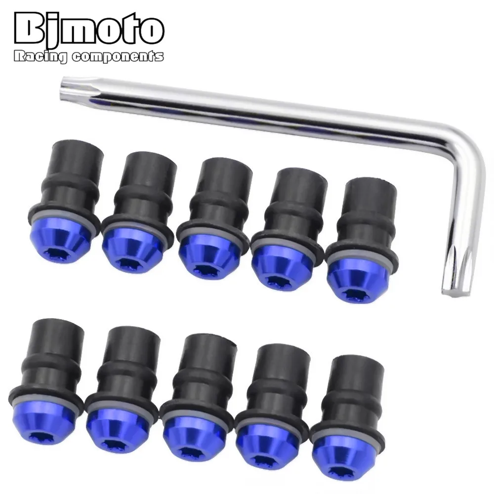 

10pcs M5 5mm Motor Windshield Windscreen Bolts Nuts Kit Screw Mounting Bolt For BMW Honda Yamaha Kawasaki Ducati Aprilia Triumph