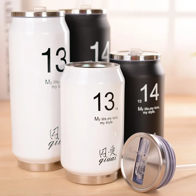 

Free shipping new stylish 300ml/500ml keep temperature thermal vacuum flask bottle drinkware Couples the kettle