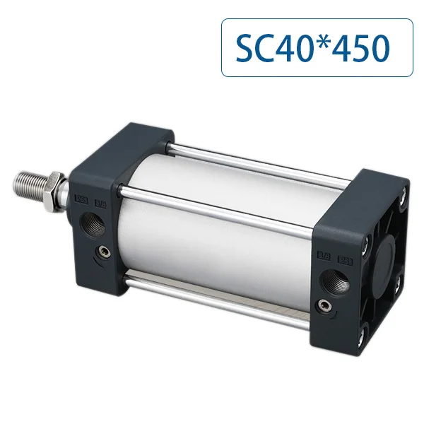 

SC40x450 pneumatic cylinder bore 40mm stroke 450mm single pole double acting standard air cylinder SC40*450 pneumatic cylinder