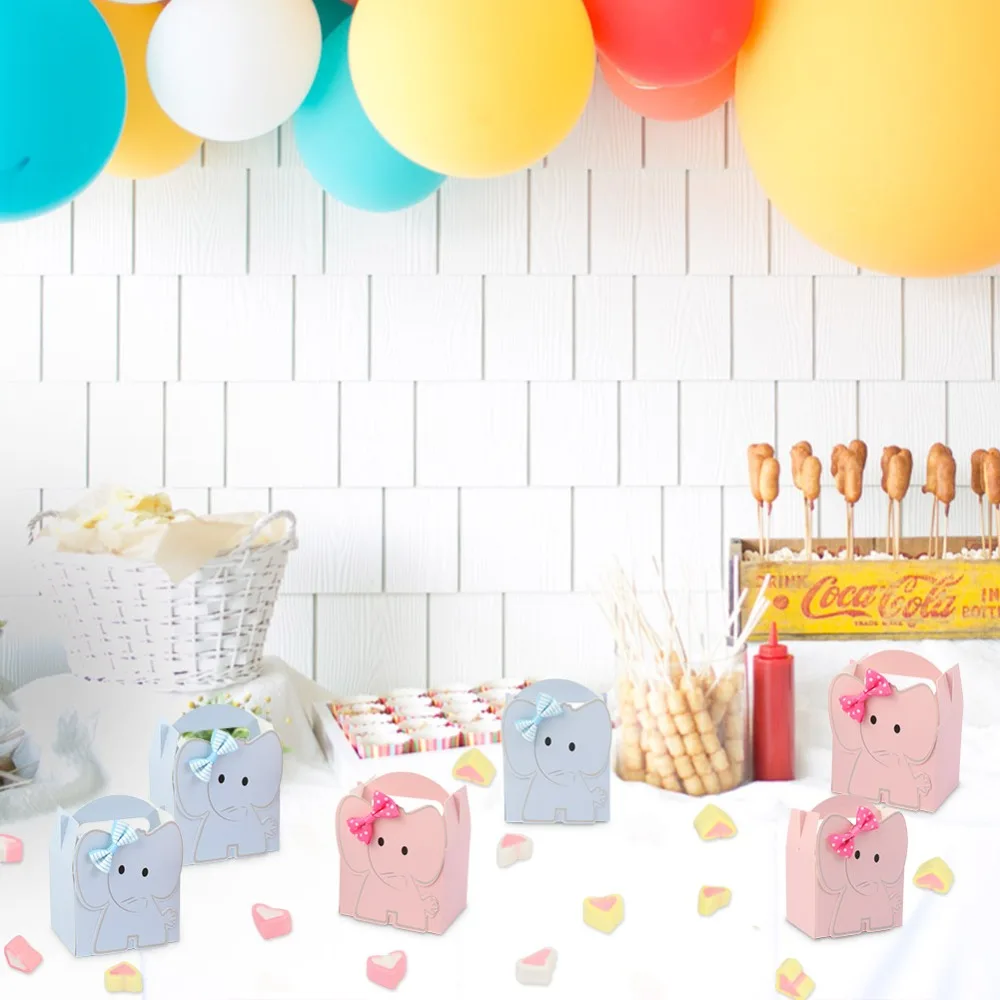 OurWarm Бумага конфеты в подарочной коробке слон десерт сумки с держателем для маленьких мальчиков и девочек Baby Shower ламы стаканчики для вечеринки, подарков украшения