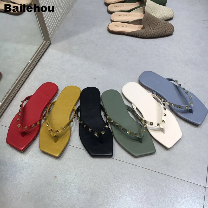 Bailehou/2019 г. летние женские шлепанцы на плоской подошве модные брендовые платформе