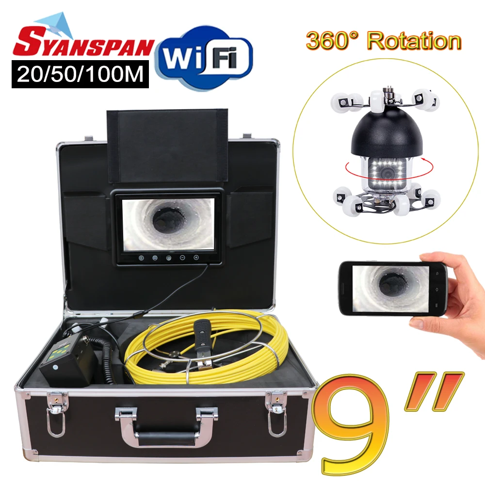 Камера видеонаблюдения SYANSPAN 9 &quot Wi Fi камера для проверки труб канализационный