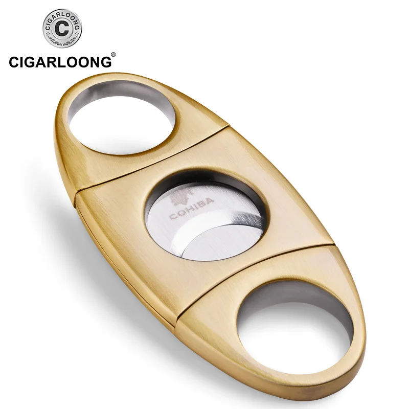 CIGARLOONG COHIBA Factory Price Portable Cigar Cutter Stainless Steel Travel CL-015TR | Дом и сад