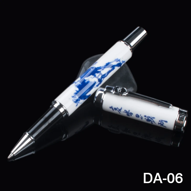 Шариковая ручка Jinhao 950 синий и белый фарфор дракон настоящая керамика|pen blue|white penpen