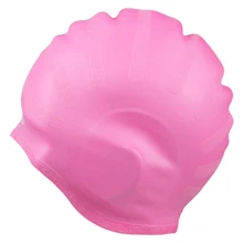 Hnsd силиконовая шапочка для плавания, защита ушей, длинные волосы, капельки для плавания, розовые