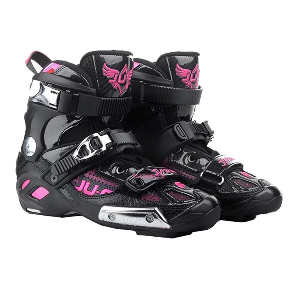 الحرب الذئب يصل أحذية عالية الكاحل شبه solft ل سباق التعرج Patines سرعة حذاء تزلج بعجلات العلوي الأحذية المهنية سباق التزلج F072