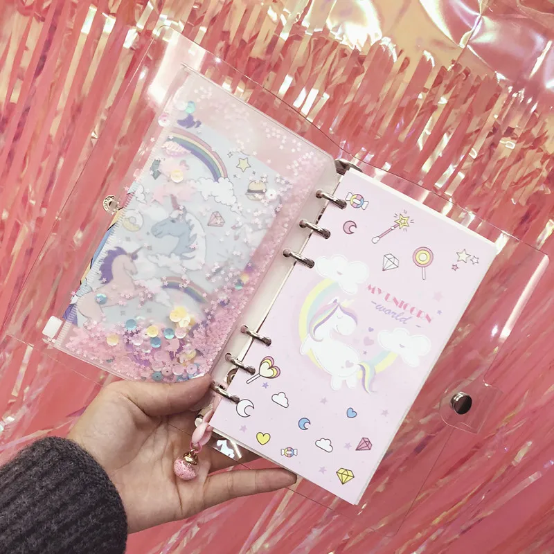 Plano de Dia Caçoa o Presente Jugal 2019 New Unicorn a6 Semana Planejador Caderno Espiral Mão book Papelaria Kawaii Diário Cadernos Memo Pad 18 Cheap Cadernos