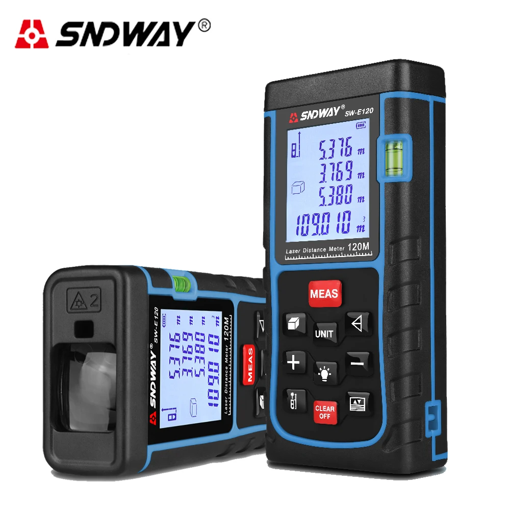 

SNDWAY 120M Laser distance meter Digital Rangefinder Tape measure Distance/Area/volume trena Laser tape range finder ruler