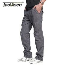 TACVASEN, мужские летние брюки, модная одежда, много карманов, брюки-карго, Военный стиль, хлопковые брюки, тонкие повседневные брюки, TD-HZMW-001