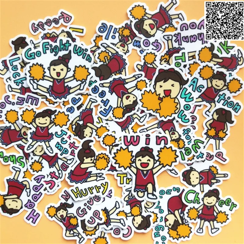 39 قطعة المصفقين لفتاة ملصق للأمتعة لوح التزلج الهاتف المحمول موتو دراجة جدار الغيتار/إيسون ملصقات/DIY سكرابوكينغ