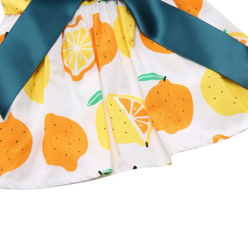 Домашние животные сезон весна-лето фонд "белый горошек/Lemon узор юбка для домашних собак Щенок Свадебная/праздничная одежда платье