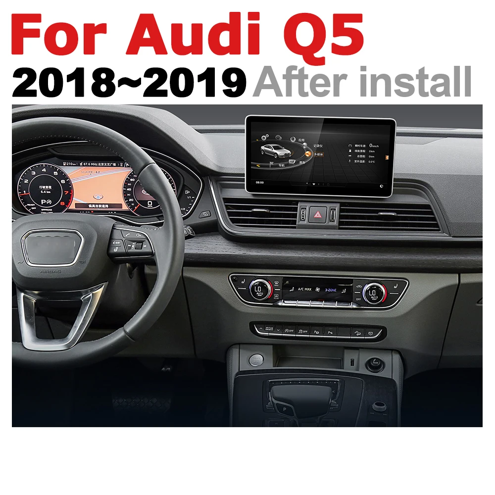 Discount Car Audio Android 7.0 up GPS Navigation For Audi Q5 FY 2018 2019 MMI WiFi 3G 4G Multimedia player Bluetooth 1080P 1