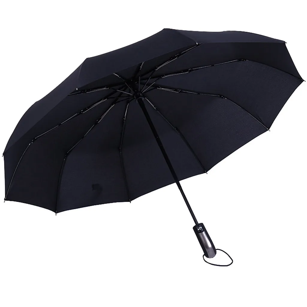 

Wind Resistant Folding Automatic Umbrella Rain Auto Luxury Big Windproof Umbrellas Rain black Coating 10K Parasol Z30619