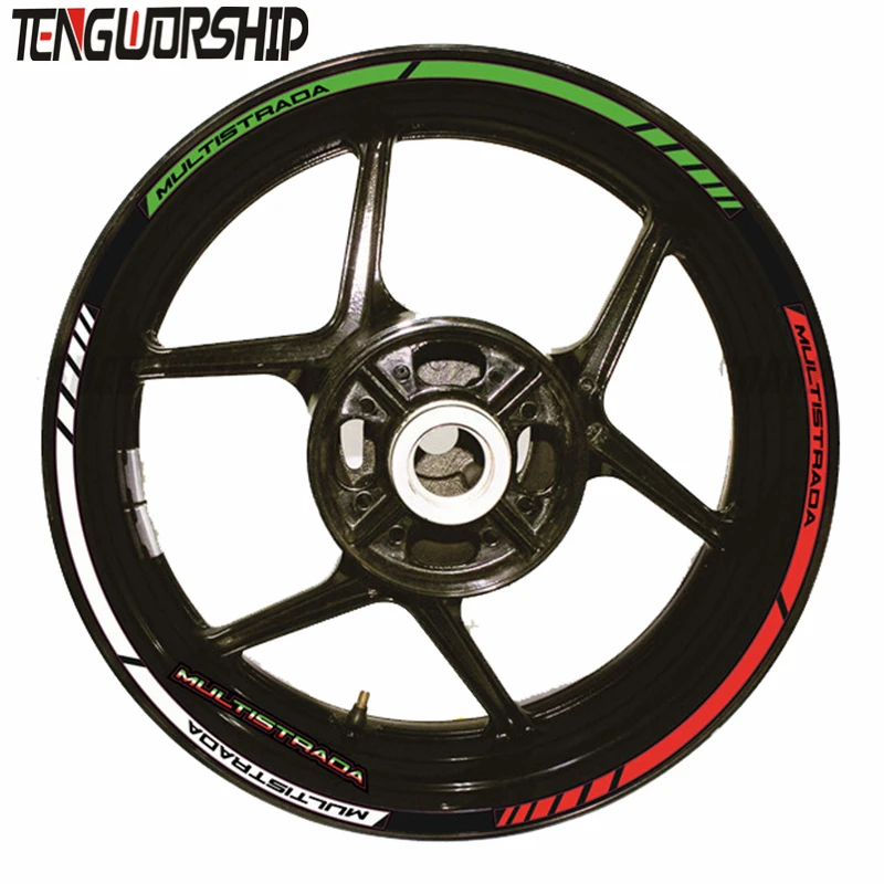 

Teng Worship 12 X Thick Edge Outer Rim Sticker Stripe Wheel Decals FIT all DUCATI MULTISTRADA 1260 1200 1200s