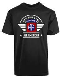 Армия США 82nd дивизии новый для мужчин рубашка все американцы военное вооружение футболка