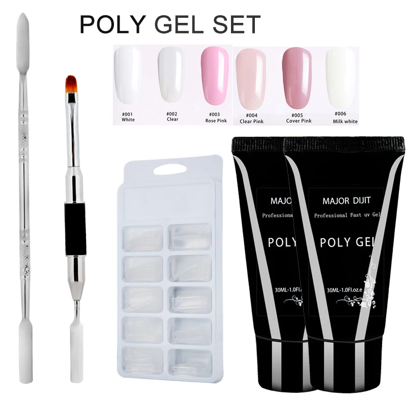 poly gel varnish polish Set Poly gel kit Quick Builder Nail Extension